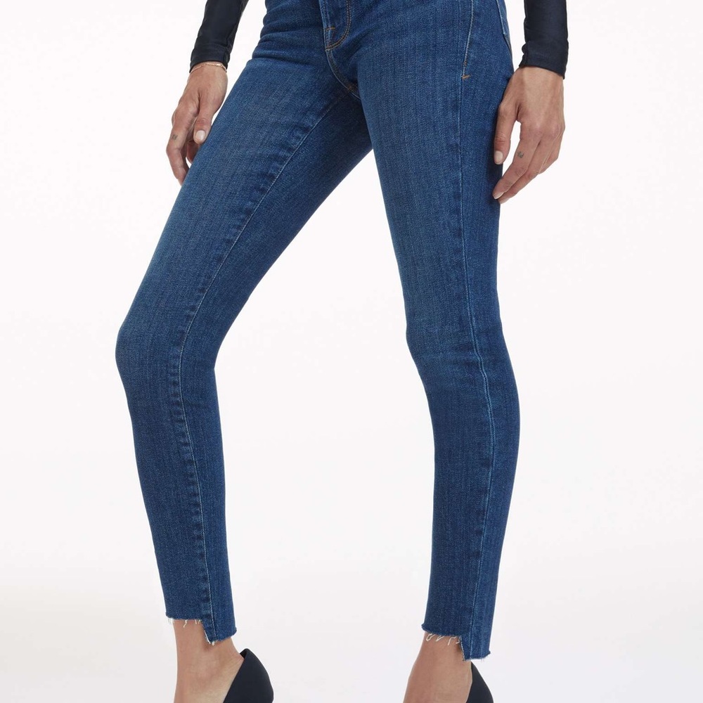 GOOD AMERICAN Good Waist Step Hem | INDIGO306 | Size 4 / 27